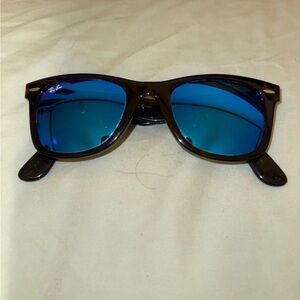 Ray-Ban Classic Black Frame with Blue Lenses